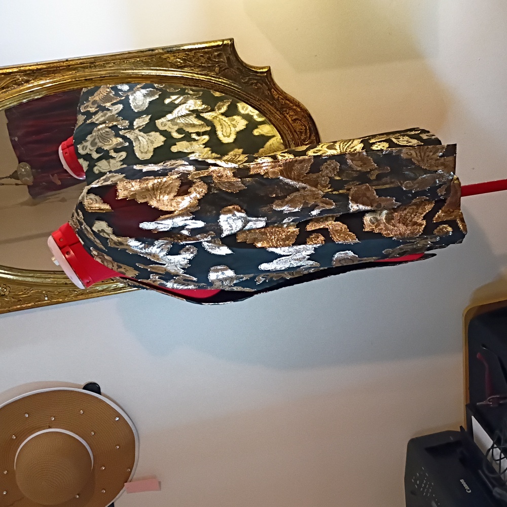 David Rose Vtg Black and Gold Floral Blazer Sm - Picture 10 of 15